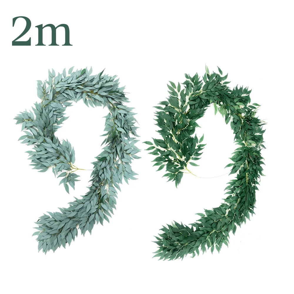 1Pcs Artificial Vines Fake Greenery Garland Willow Leaves Hanging Home Decor