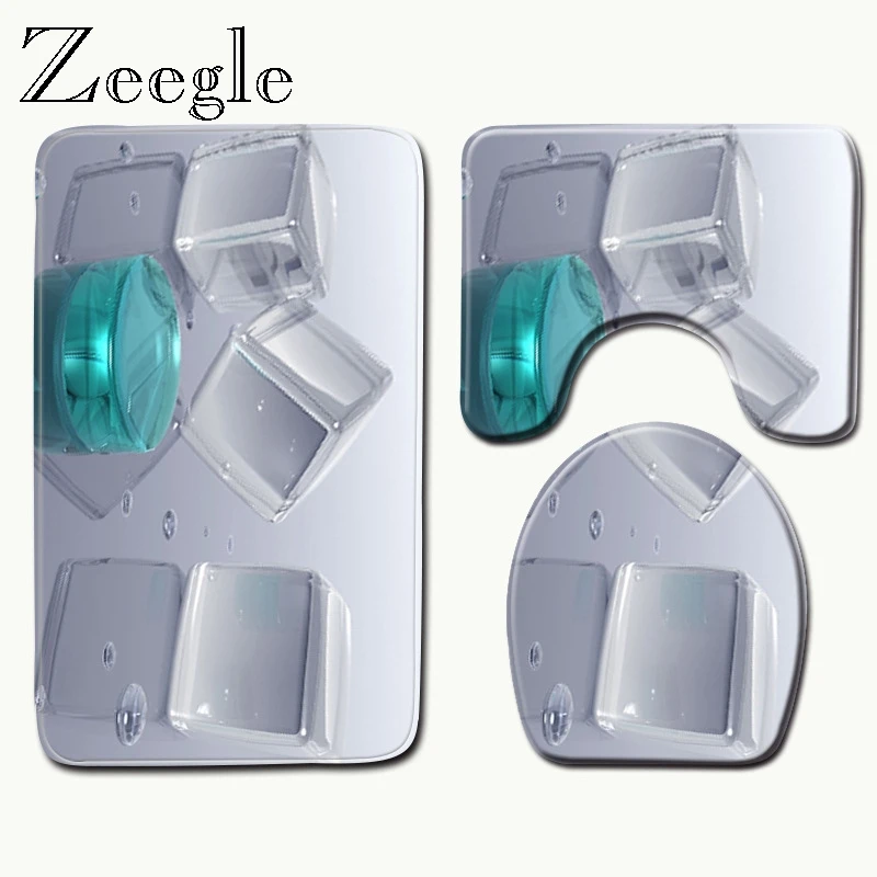 Zeegle коврик для ванной, чехол для унитаза, коврик для ванной комнаты, коврик для душа для домашнего декора, Кухонное одеяло, коврики и коврики для ванной комнаты