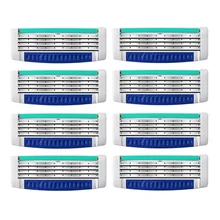 Turbo! 8pcs/lot blades Brand 3 Layers Razor Blade Sharpener blade cutter shaving razor Blades for men Cassette shaving