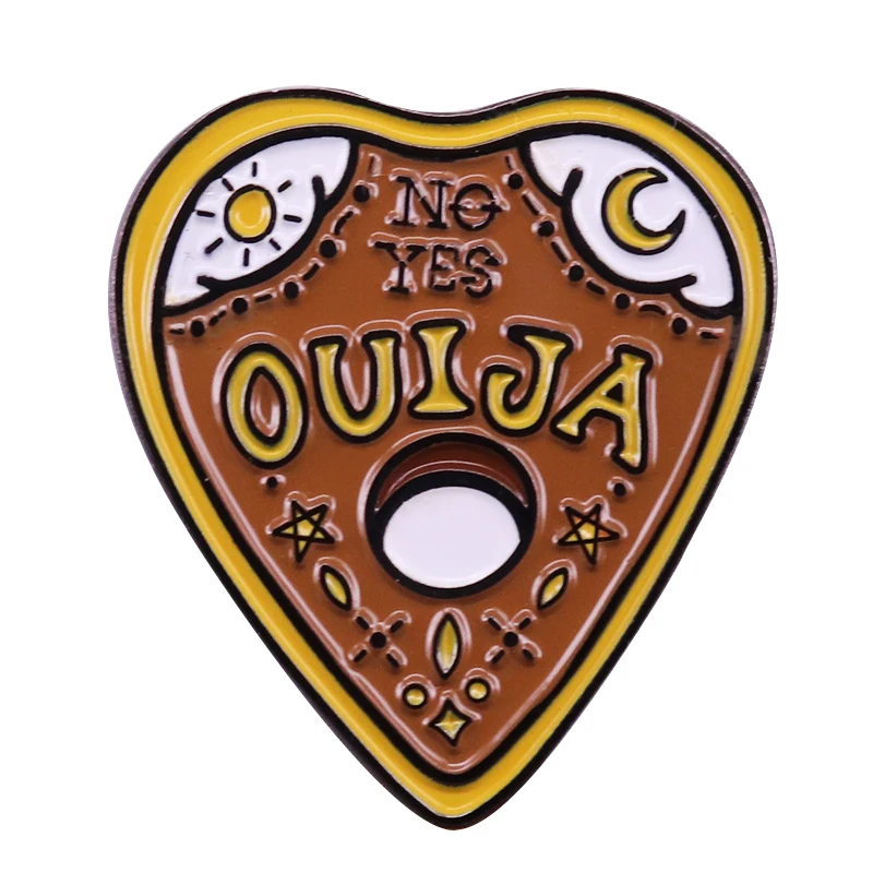 

Ouija enamel pin mysterious witch charm divination decor