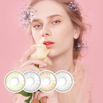 

Realkoko Four Colors Korea Natural Looking Yearly Glass Ball Best Selling Cosmetic Contact Lenses