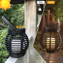 HobbyLane светодиодный фонарь на солнечных батареях, уличный светильник из ротанга, светильник для садового двора, уличное украшение