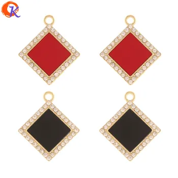 

Cordial Design 50Pcs 21*24MM Rhinestone Charms/Jewelry Accessories/Hand Made/Square Shape/Pendant/Earring Findings/DIY Making