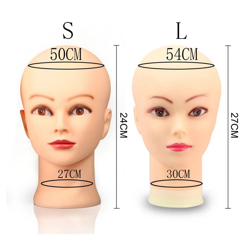 

Wholesale Price Mannequin Head Stand For Making Wig Or Display Hats Glasses Model Dolls Head Bald Female Rubber Training Head