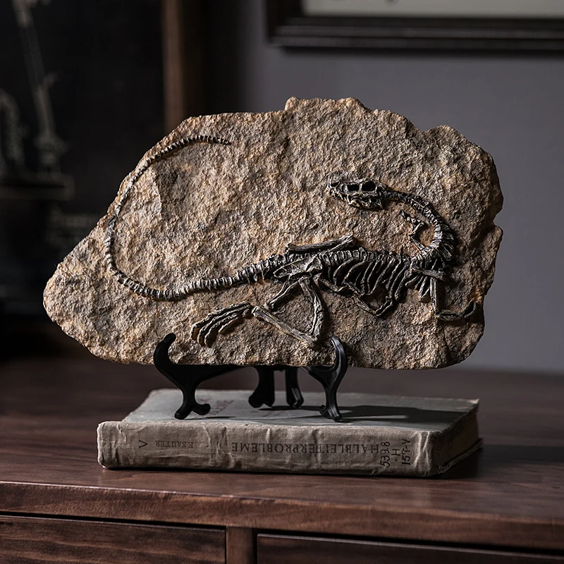 Figurines fossile de dinosaure en résine | Accessoires de décoration de bureau pour la maison, sculpture de crâne de dinosaure, ornement de décoration de salle pour la maison | AliExpress