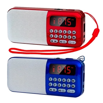 

Portable FM Radio Rechargeable Wireless Speaker TF Card USB Disk MP3 Player Mini Radio with Earphone Jack