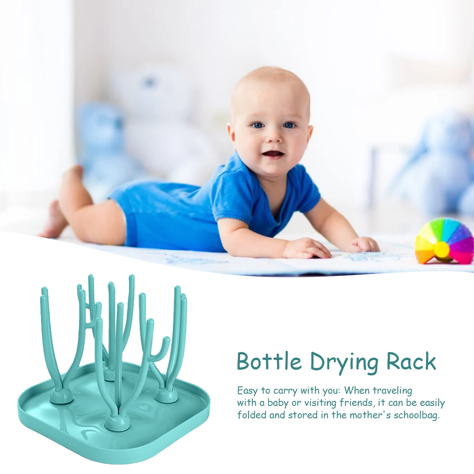 Baby Bottle Dry Rack Multi-functional Removable Drying Rack Infant Pacifier Bottle Drain Cleaning Dryer Storage