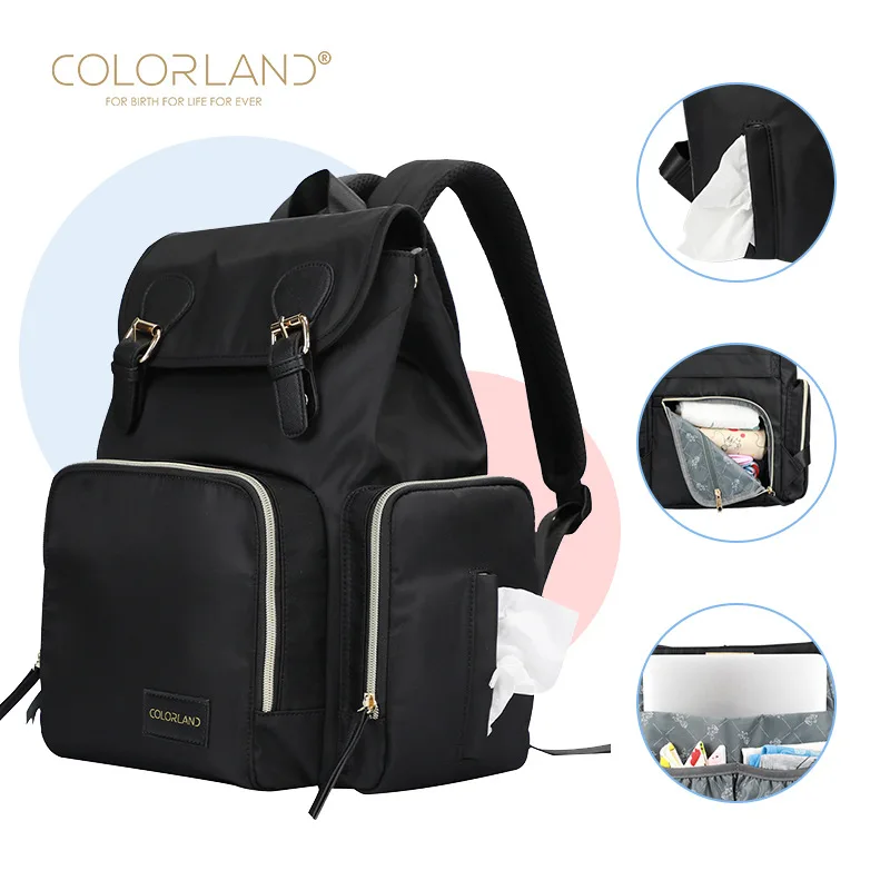COLORLAND Детская сумка для подгузников рюкзак для мам Сумка для беременных большая сумка для подгузников дорожная сумка для мам органайзер для ухода за ребенком