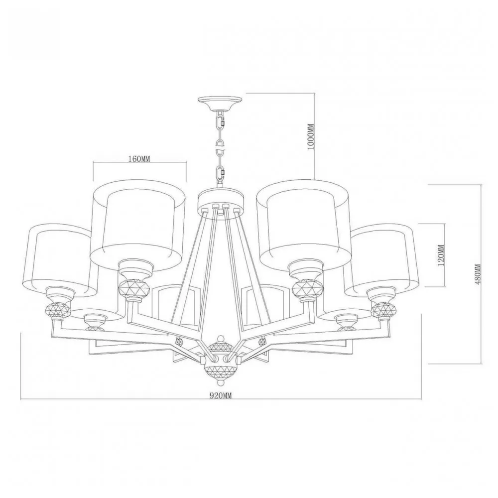 Люстра Vele Luce VL1053L08 Lotus 105308