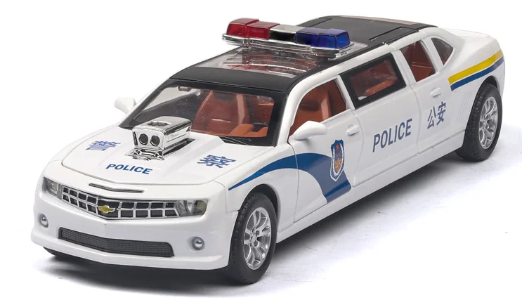 Удлиненная 1:32 литая под давлением Модель автомобиля игрушки растягивающийся лимузин с вытягиванием назад звуковой светильник для детей игрушки - Цвет: I