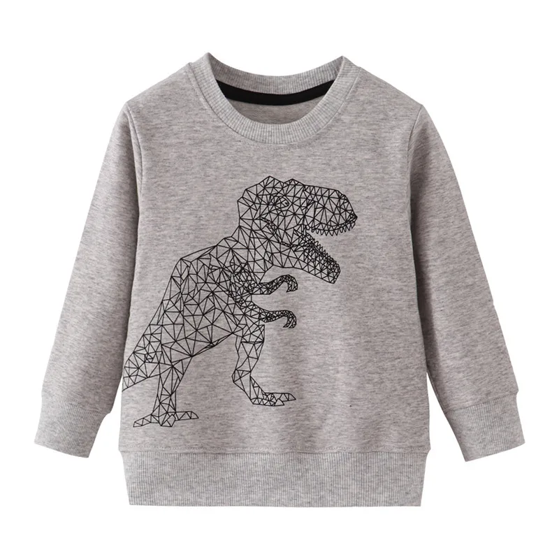 Jumping meter/ стиль, свитер с длинными рукавами милая футболка с рисунком для маленьких девочек топ с принтом динозавров, одежда для мальчиков и девочек