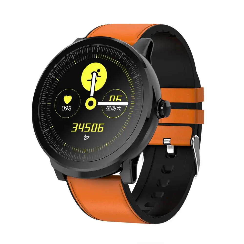 brown leather SENBONO S10 Pro Full Touch умные часы для мужчин и женщин спортивные часы пульсометр Монитор артериального давления браслет для IOS Android телефон - Цвет: brown leather