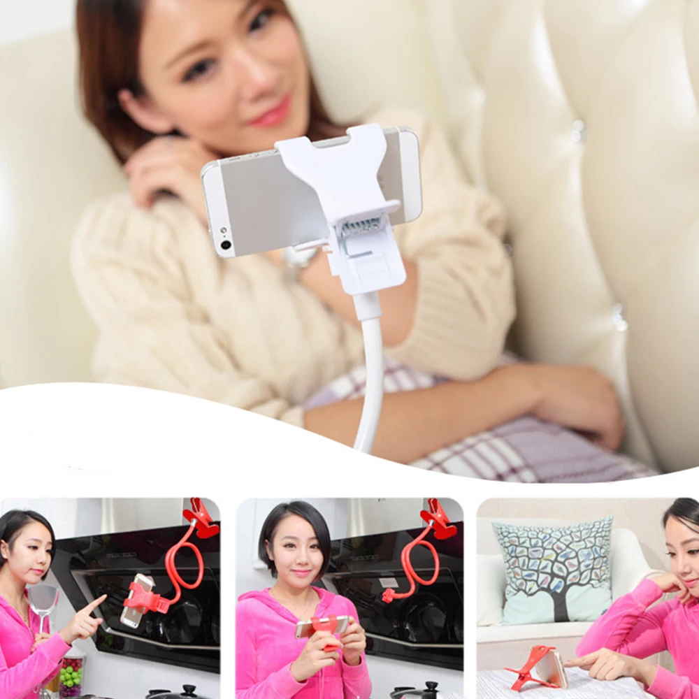 Universal Mobile Phone Holder Flexible Lazy Holder Adjustable Cell Phone Clip Home Bed Desktop Mount Bracket Smartphone Stand