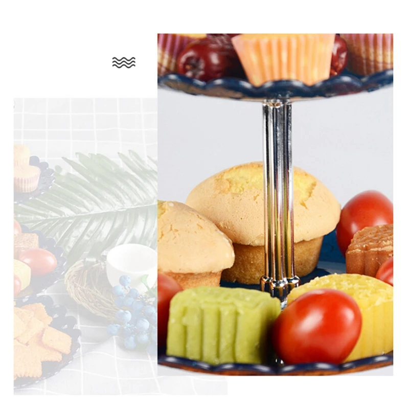 1 Набор, подставка для торта, 3 слоя, тарелка для свадебного торта, подставка для десерта, фруктов, овощей, инструмент для свадьбы, дня рождения, вечеринки, черный цвет