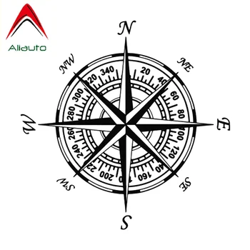 

Aliauto Creative Car Sticker NSWE Compass Nautical Navigate Auto-styling Motorcycle Vinyl Decal Cover Scratches,17cm*17cm