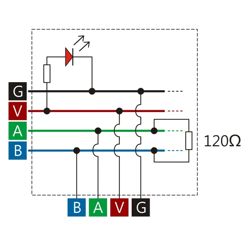 M5stack T 485 Форма разъем для RS485 Связь Мощность светодиодный 4 pin HT3.96