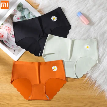 

3pcs Xiaomi Women Underwear Ice Silk Seamless Women's Panties Graphene Cotton Crotch Antibacterial Underpants Soft Sexy Briefs
