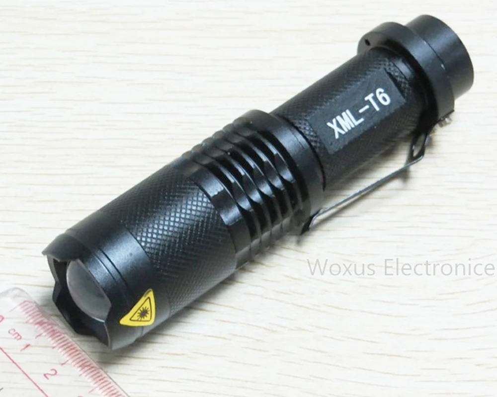 20 шт./лот SK98 Zoomable CREE XML-T6 фонарик Портативный Регулируемый фокус Мини светодиодный фонарик