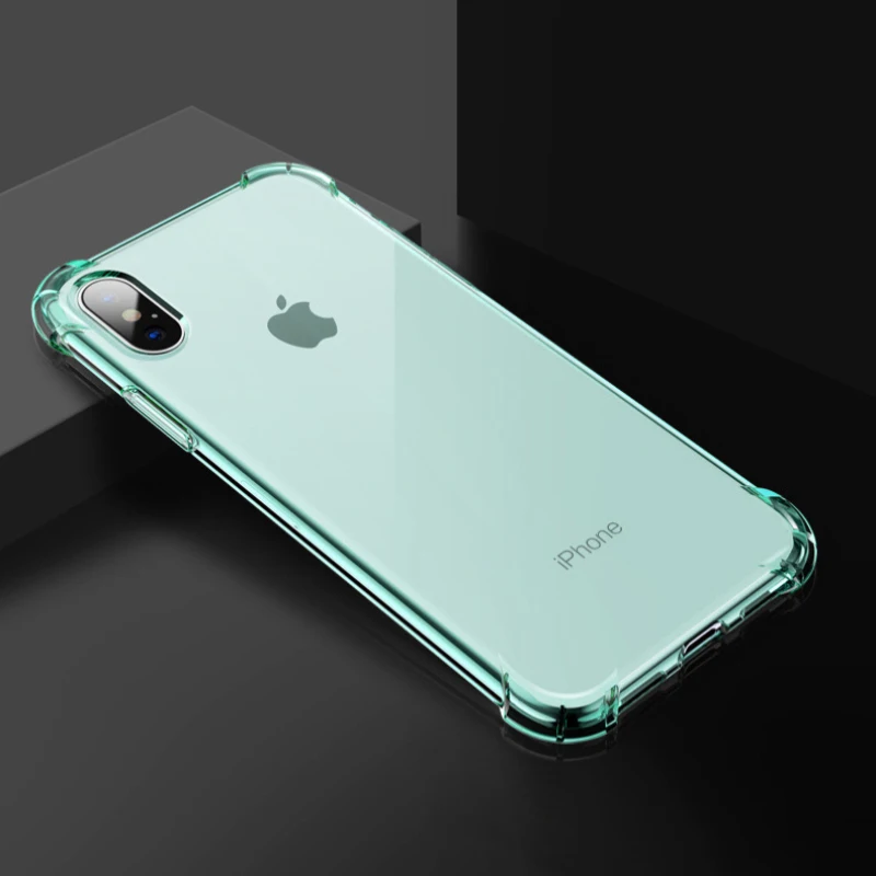 Противоударный чехол-подушка безопасности для iphone 11 Rro Max Xr Xs X+ 7 8 6 6S Plus мягкие прозрачные чехлы для задней защиты