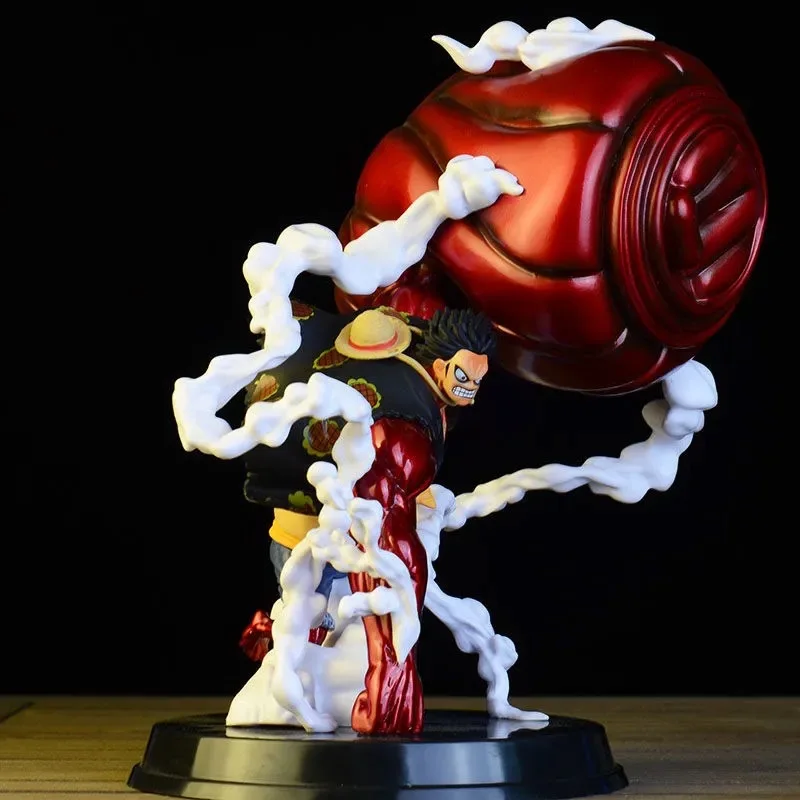25cm One Piece Monkey D Luffy Janpanese Anime Large Cake Car Desk PVC Figure Model Toy Collection Ornament Gift for Kids New