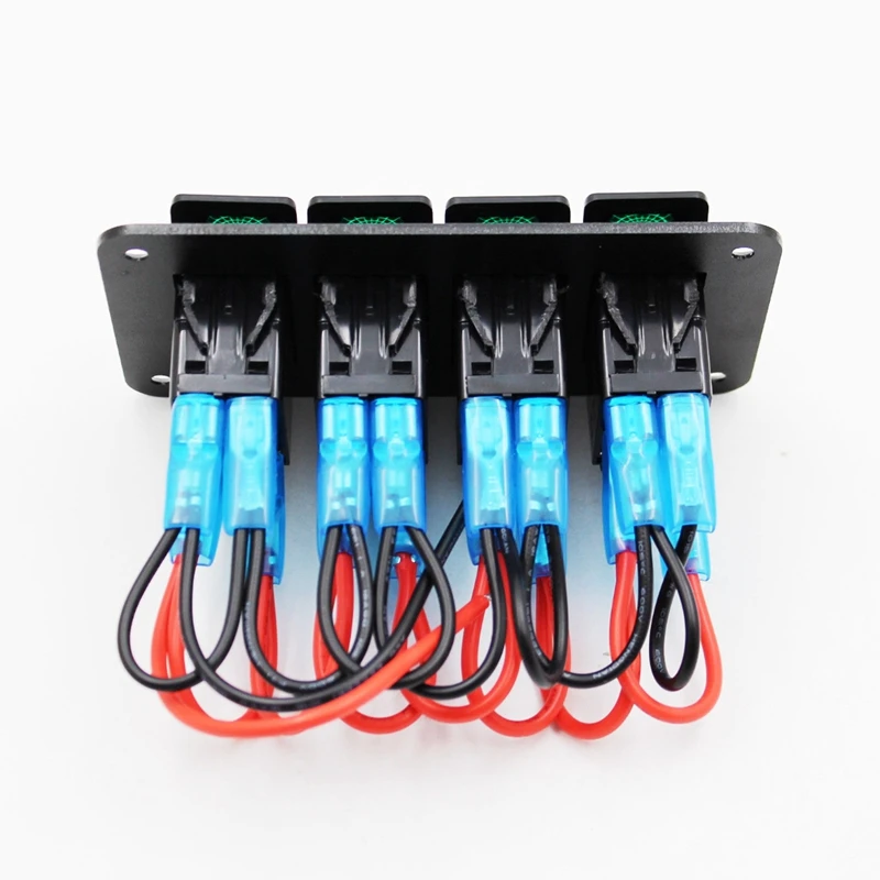12 V-24 V 4 Gang green кулисный переключатель Панель автомат защити цепи лодка морской Водонепроницаемый