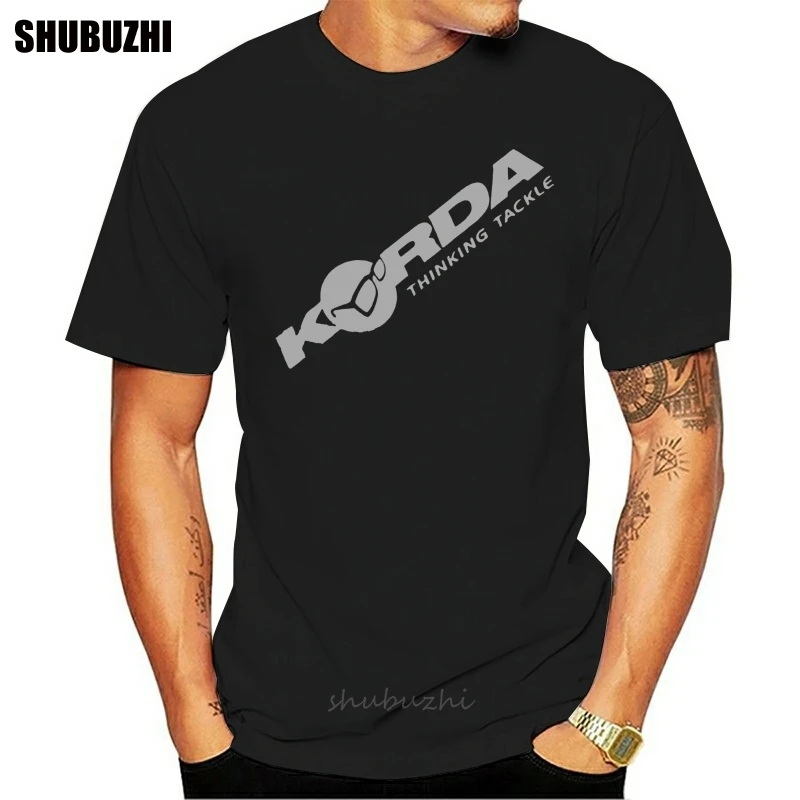 Korda-Camiseta de algodón para hombre, prenda de vestir, de moda, para pescar, peces, carpa, ocio, acampar