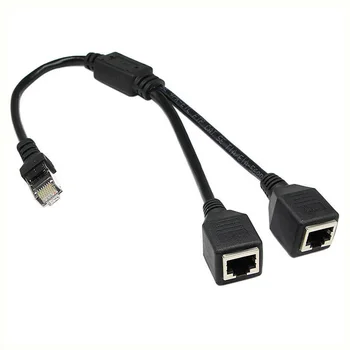 

25cm Adapter cable Crossover 1pc RJ45 1 Male to 2 Female Ethernet Network