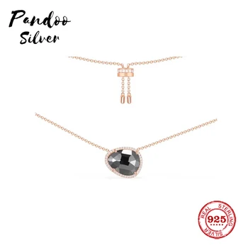 

Fashion Charm Sterling Silver Copy 1:1 Replica,Adjustable Pink Gold White Mother-of-pearl Necklace Women Monaco Jewelry Gift