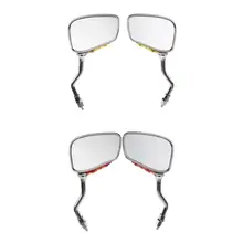 4 шт. алюминий 8 мм 10 мм рука скелета с черепом коготь зеркала заднего вида регулируемое боковое зеркало заднего вида для мотоцикла-золото+ красный