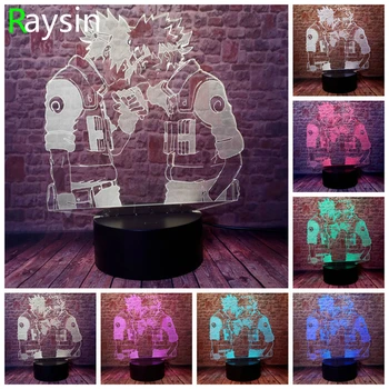 

Japanese Anime Naruto Uzumaki & Uchiha Sasuke Naruto Figure 3D LED Smart 7 Colors Change Night Light Boys Toys Room Decor Gifts