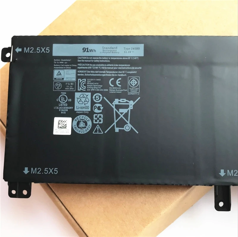 ONEVAN 11,1 В 91wh 245RR Аккумулятор для ноутбука Dell XPS 15 9530 M3800 серии T0TRM H76MV 7D1WJ большой емкости