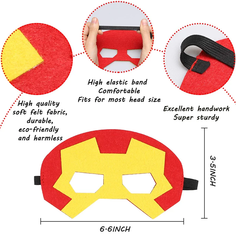 60Pcs/set Superhero Party Supplies Hero Bracelets Felt Masks Stickers Superhero Theme Christmas Birthday Party Favors for Kids