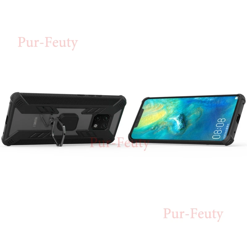 Чехол для huawei mate 20 Pro LYA L09 L29 силиконовый защитный бампер Противоударный задняя крышка для mate 20Pro LYA-L09 LYA-L29 металлическое кольцо