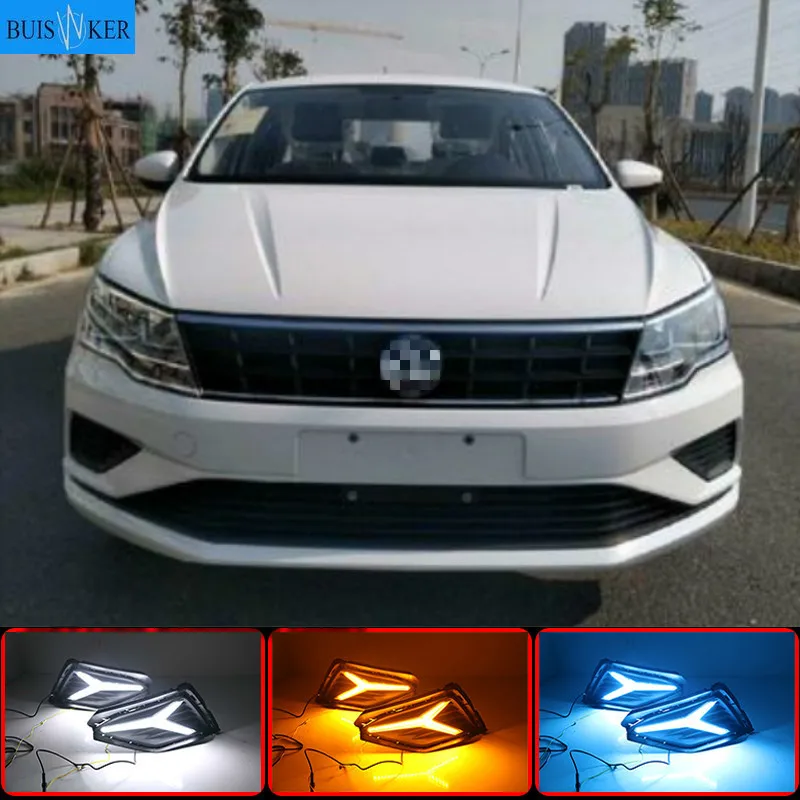 

Светодиодный ные ДХО дневные ходовые светильник ни дневсветильник туманные фары для Volkswagen VW Jetta 2017-2019