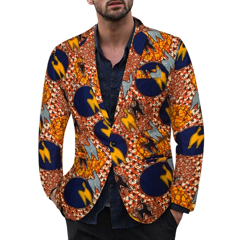 Litthing модный принт мужской Модный Принт блейзер дизайн Повседневный Мужской приталенный костюм пиджак костюм