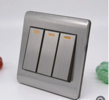 three gang switch Роскошный настенный выключатель панель, выключатель света кнопочный выключатель 16А, 110~ 250 В, 220 В - Цвет: three gang switch