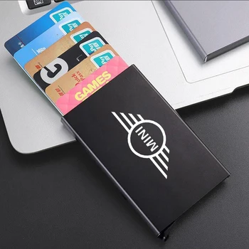 

Car Accessories Postcard Wallet Thin ID Card RFID Case Automatically for MINI COOPER R56 R55 R60 R61 Countryman F55