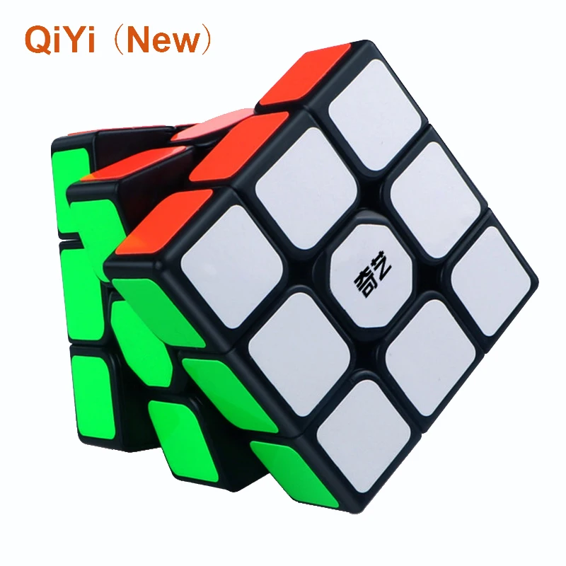 QiYi Профессиональный 3x3x3 магический куб скоростные кубики головоломка Нео Куб 3х3 Cubo Magico наклейка для взрослых Развивающие игрушки для детей подарок - Цвет: QiHang Black