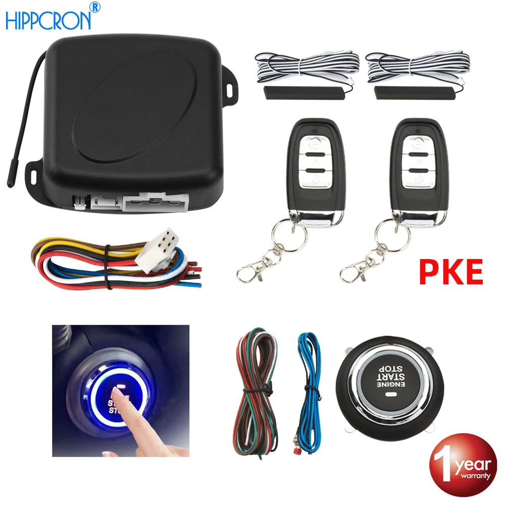 Hippcron Car Alarm Remote Control Pke Car Keyless Entry Engine Start