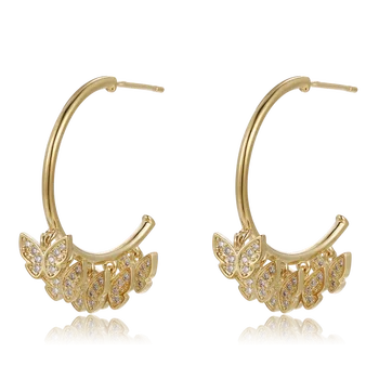 

Fahmi 2020 New Popular 100% 925 Sterling Silver Gold Earrings1-11 High Quality Original Jewellery For Women Party Wedding Gift