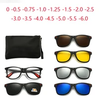 Magnet Sun Glasses Clip Men Myopia Sports Driving Glasses Customize Prescription 0 -1 -1.5 -2 -2.5 -3 -3.5 -4 -5 -6.0