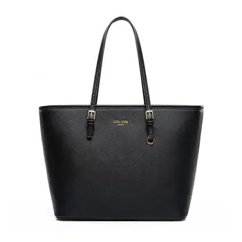 

Fashion Women Handbag Leather Shoulder Bag Solid Color Large Capacity Totes