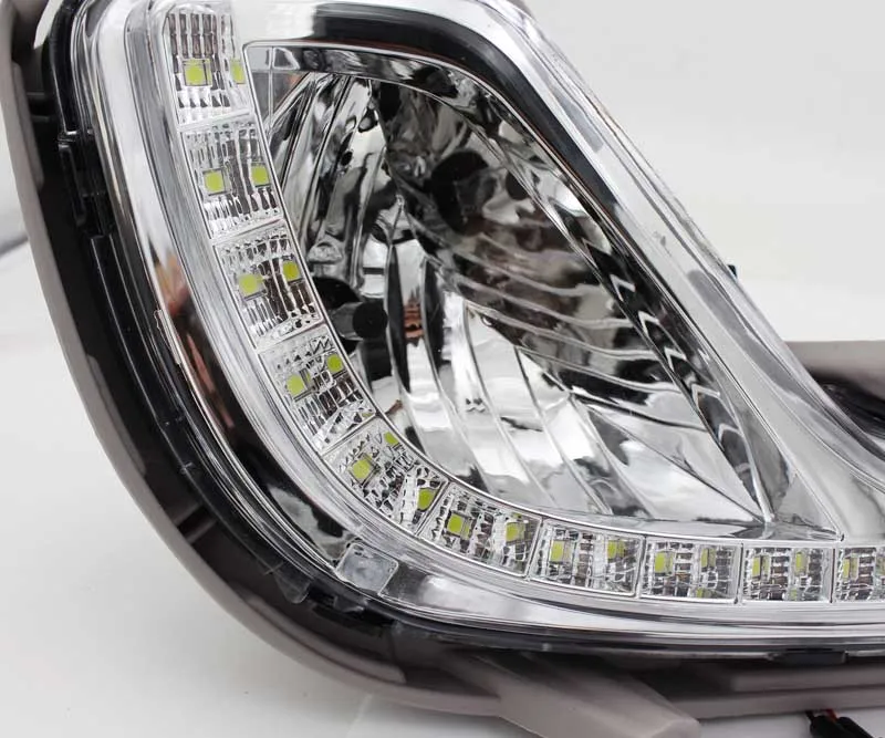 СВЕТОДИОДНЫЙ DRL для hyundai Accent дневные ходовые огни Solaris Verna 2010-2013 противотуманная фара противотуманный светильник 12 В аксессуары