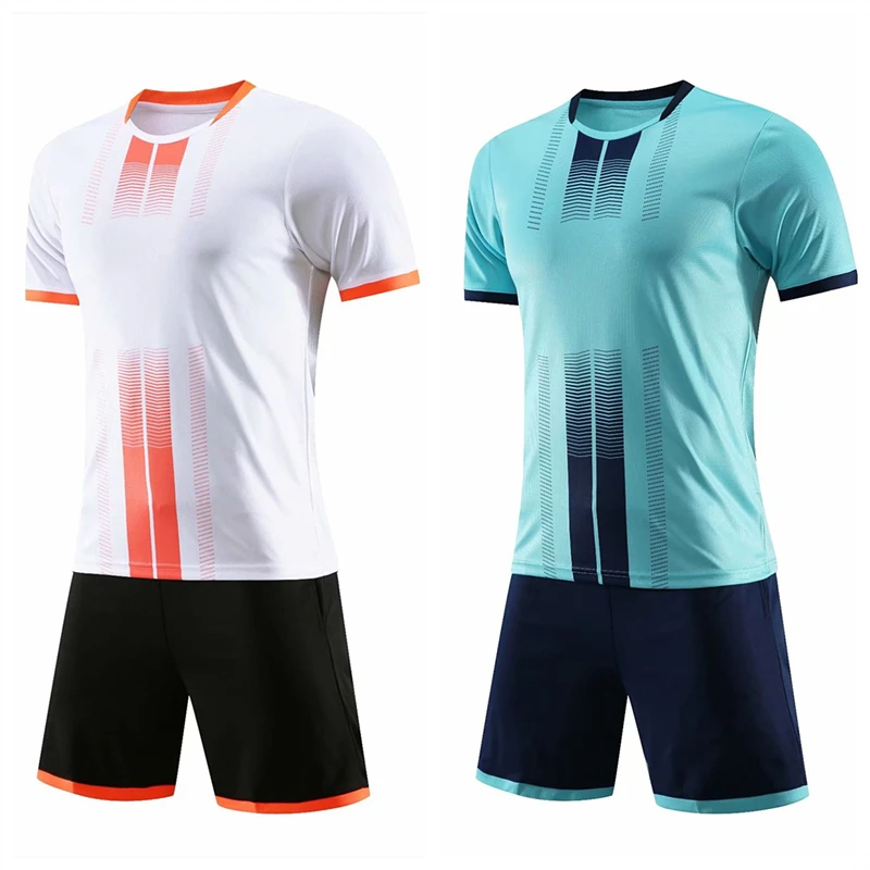 

Fashion Boys Girls Men Soccer Jerseys Sets Survetement Football Kits Kids Football Short Sleeve Shirt+Shorts Training Uniform
