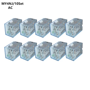 

10Pcs Relay MY4NJ AC 12V 24V 36V 48V 110V 220V 380V Small relay 5A 14PIN Coil