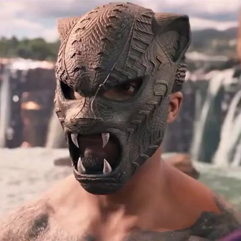 Тип Черная пантера Косплей Маска супергерой T'Challa Cos маски из ПВХ Хэллоуин Косплей костюмы Карнавал отвращение 4 типа s