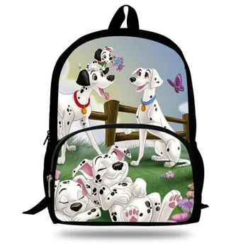 

16-inch Children Dalmatian Cartoon printing School Bags For Teenagers Mochila Backpack Kids Boys Girls Daily Book Bag