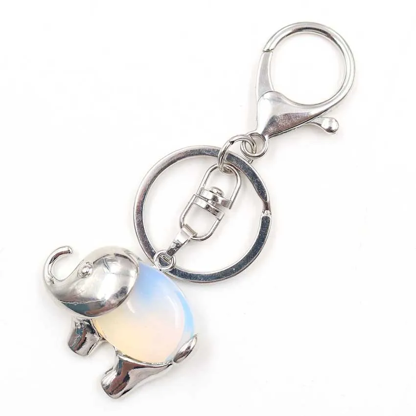 Серебряная застежка Лобстер в форме слона круглый голубой бирюзовый камень