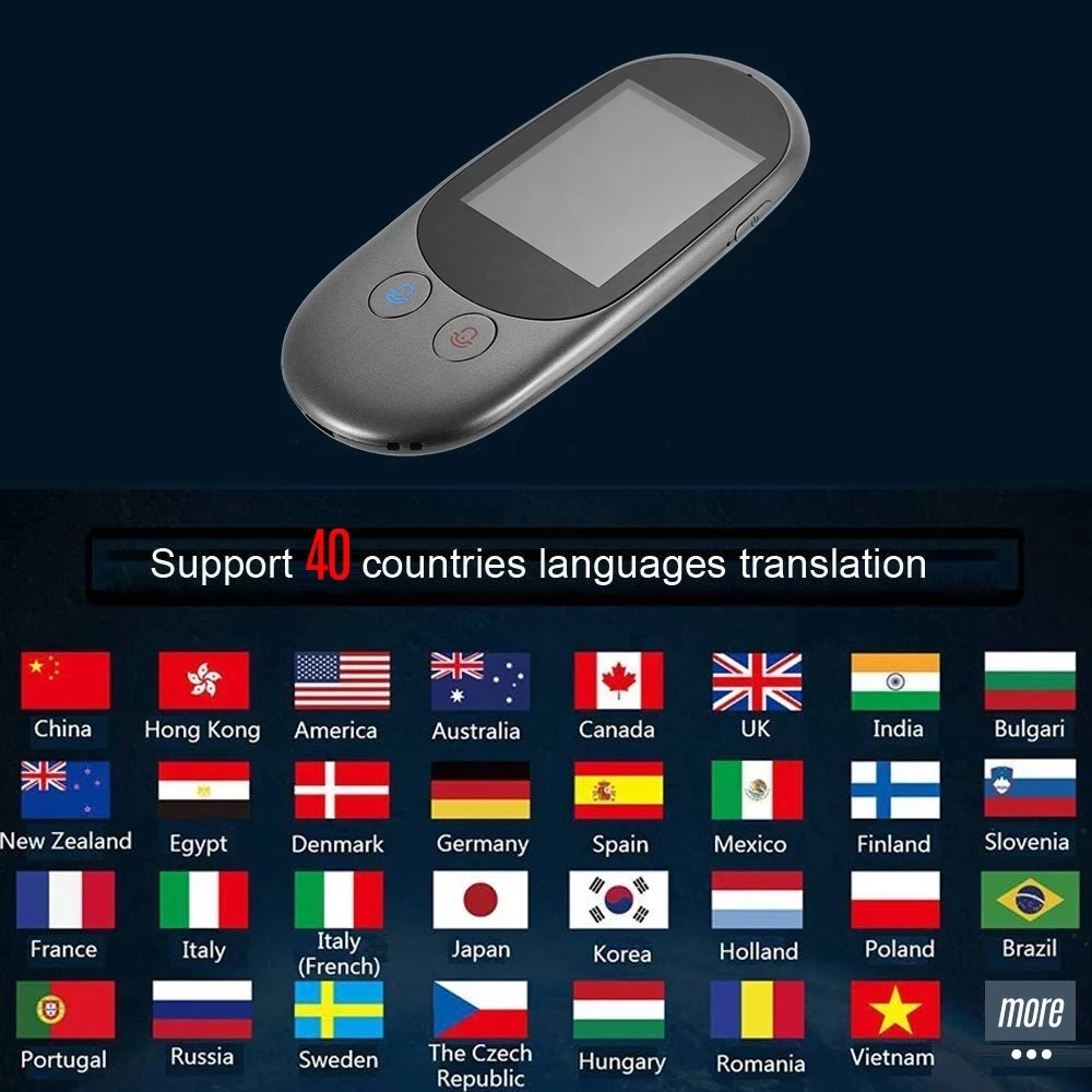 Dispositivo esperto 40 idiomas do tradutor da