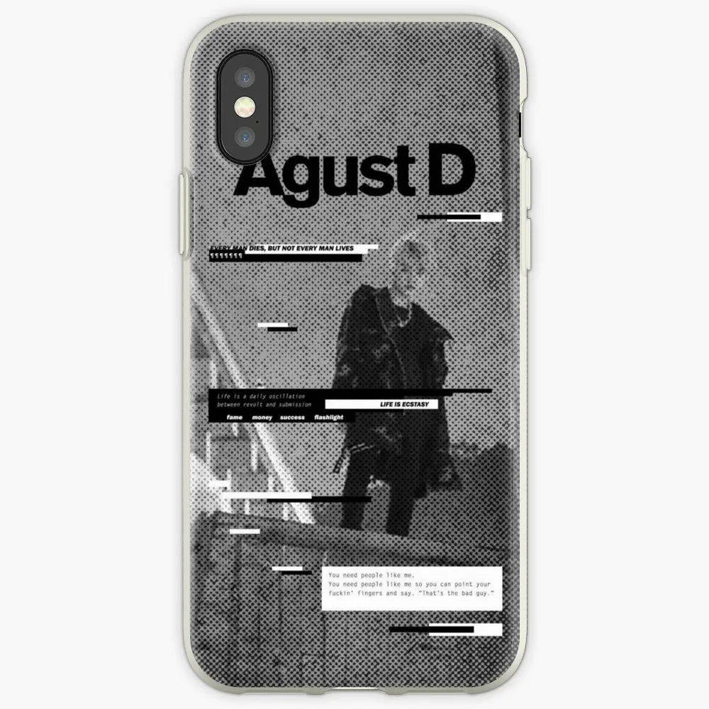 Agust D Phone C for iPhone 11 X XS Max XR Cute Cat Tom Cover iphone 8 7 6 6S Plus Soft Silicone Clear | Мобильные телефоны и